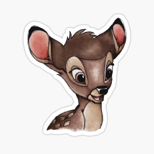 Walt Disney's BAMBI Cute Fawn Disney Movie Deer - Window Cling Decal  Sticker NEW