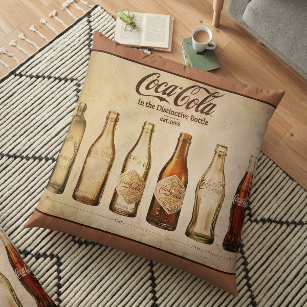 Coca-Cola Vintage Poster Floor Pillow