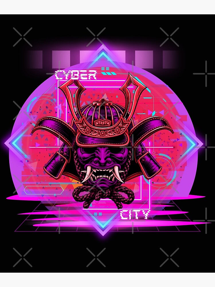 CyberNeon Samurai, city, cyber, cyberpunk, cyberpunk 2077