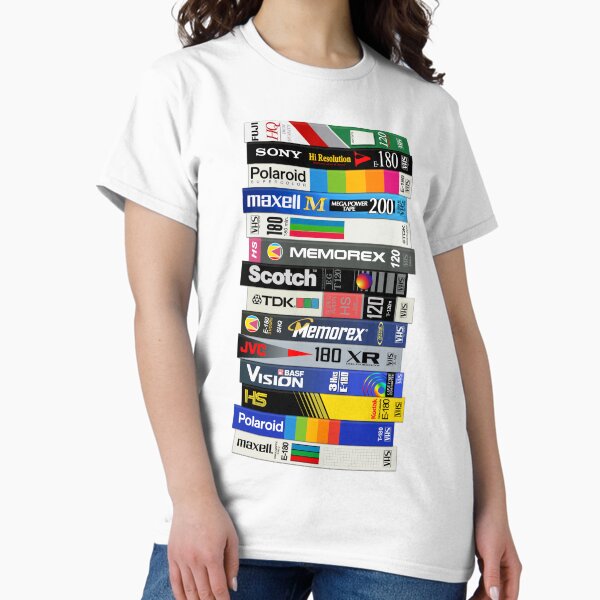 Item preview, Klassischer vollständiger Stapel leerer VHS-Bänder im Retro-Stil designed and sold by ShopOfGeek.