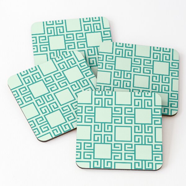 Item preview, Green Greek Key Pattern designed and sold by Tamas Das.