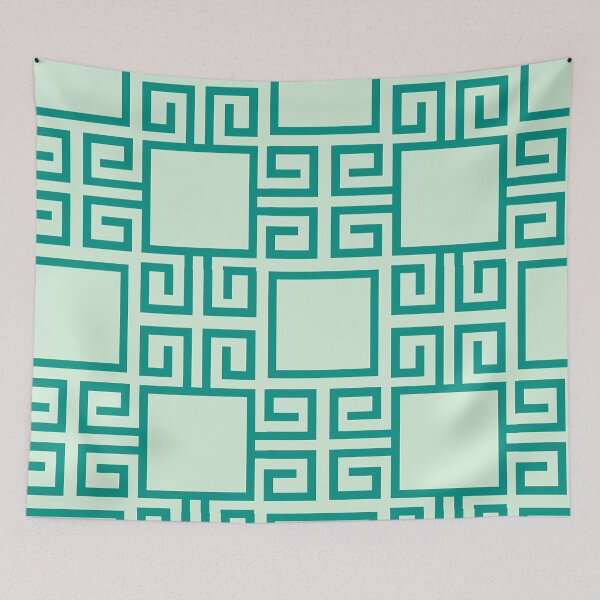 Item preview, Green Greek Key Pattern designed and sold by Tamas Das.