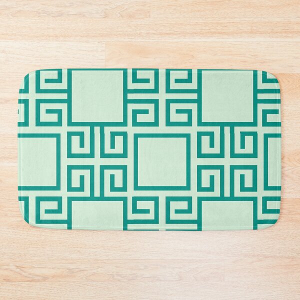 Item preview, Green Greek Key Pattern designed and sold by Tamas Das.