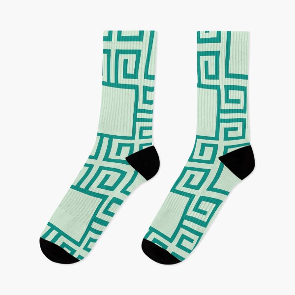 Item preview, Green Greek Key Pattern designed and sold by Tamas Das.