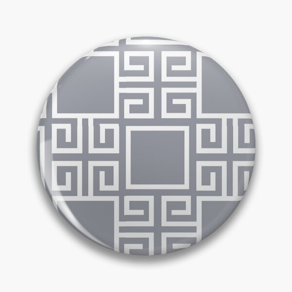 Item preview, Silver And Grey Greek Key Pattern designed and sold by Tamas Das.