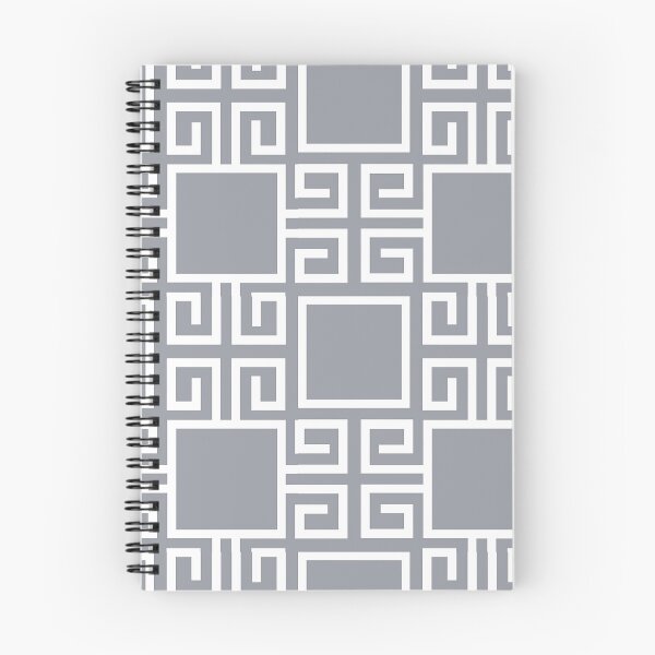 Item preview, Silver And Grey Greek Key Pattern designed and sold by Tamas Das.