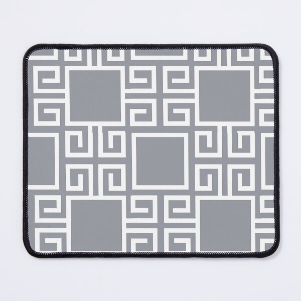 Item preview, Silver And Grey Greek Key Pattern designed and sold by Tamas Das.