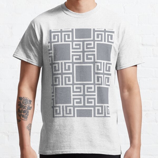 All Over Graphic Tee | Greek Key (Navy Blue & White Pattern) by Lxlbx8 - Large - Society6