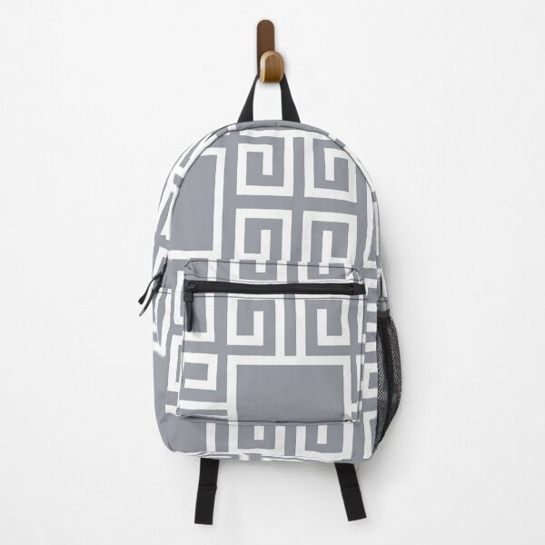Item preview, Silver And Grey Greek Key Pattern designed and sold by Tamas Das.