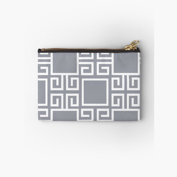 Item preview, Silver And Grey Greek Key Pattern designed and sold by Tamas Das.