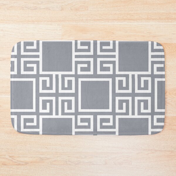 Item preview, Silver And Grey Greek Key Pattern designed and sold by Tamas Das.