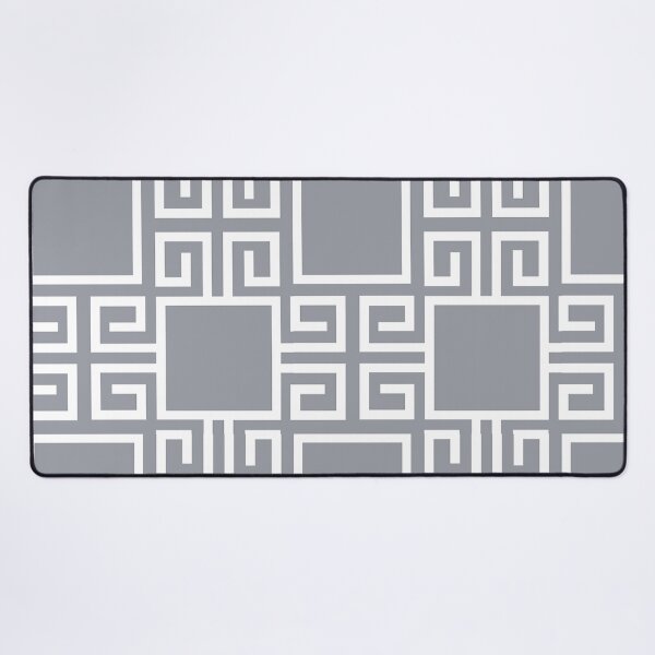 Item preview, Silver And Grey Greek Key Pattern designed and sold by Tamas Das.