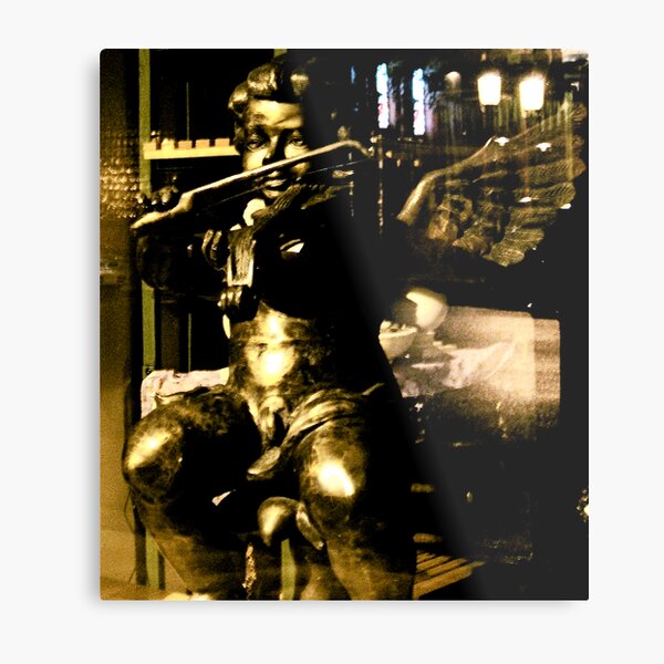 Cherubim Under Glass Metal Print