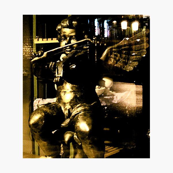Cherubim Under Glass Photographic Print