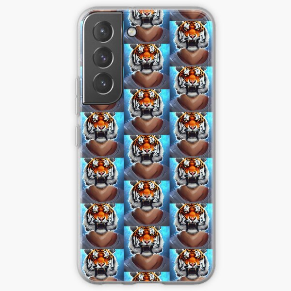 Square Glitter Totem Grid Leopard Phone Case For Samsung S21 S20