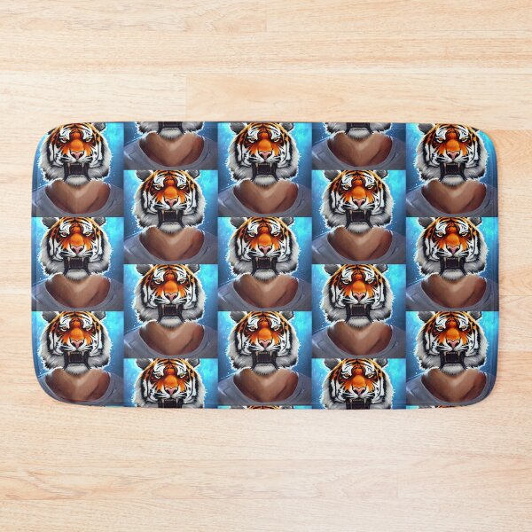 Item preview, Man with Tiger Head  (anime cartoon style,  wallpaper tile) designed and sold by Digital-Davinci.