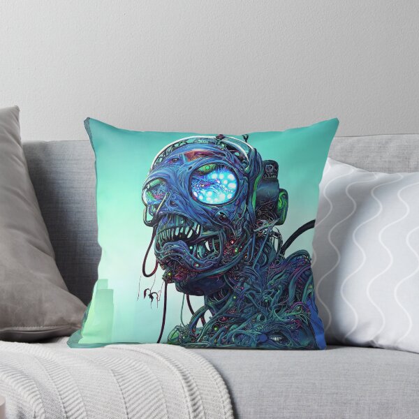 Item preview, Cyborg Zombie, obra de arte de terror Cyberpunk designed and sold by DeeplyDreaming.