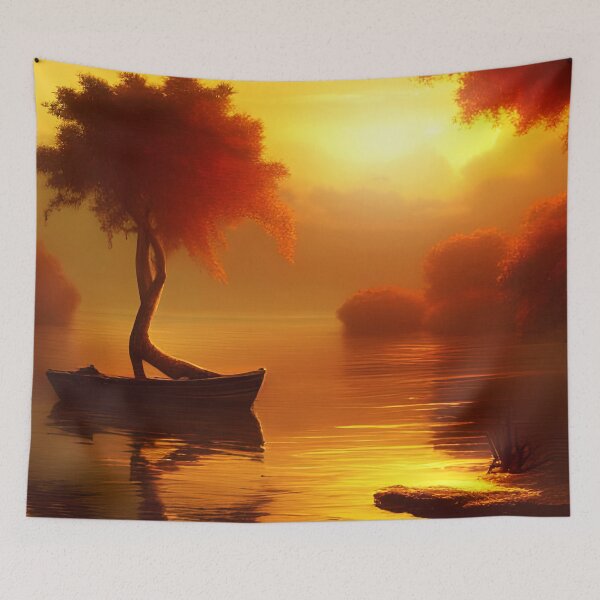 Item preview, Boat at Sunset designed and sold by Aaron Ochs.
