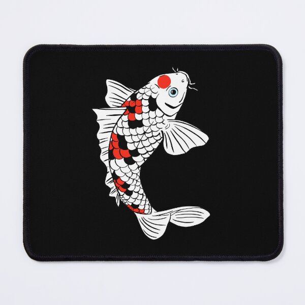 Item preview, Jumping Koi Carp Fish with Red Black White Scales and Blue Eyed designed and sold by Koiartsandus.