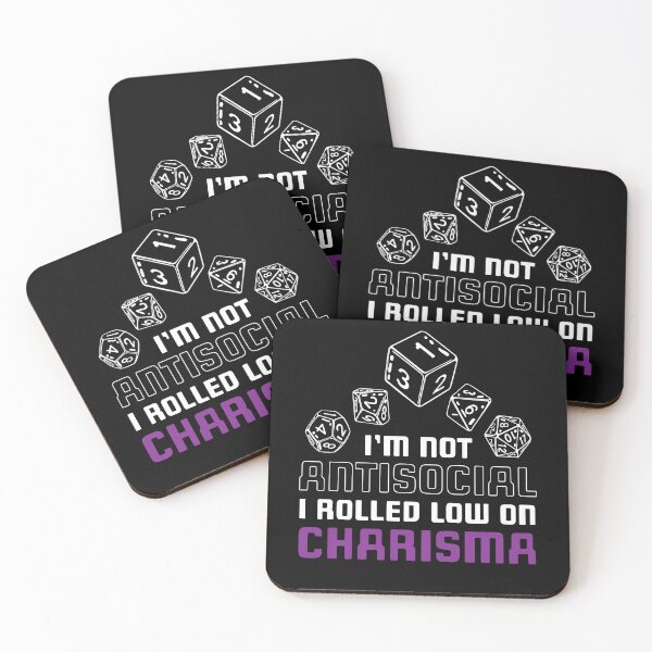 Item preview, Im Not Antisocial Rolled Low Charisma designed and sold by MooonTees.