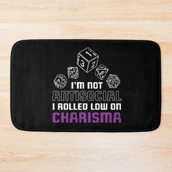 Item preview, Im Not Antisocial Rolled Low Charisma designed and sold by MooonTees.