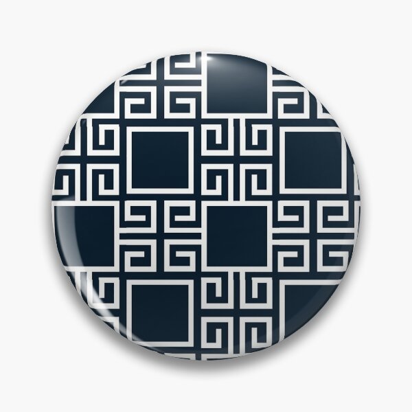 Item preview, Navy Blue Greek Key Pattern designed and sold by Tamas Das.