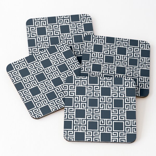 Item preview, Navy Blue Greek Key Pattern designed and sold by Tamas Das.