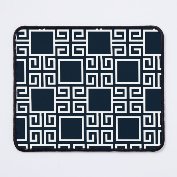 Item preview, Navy Blue Greek Key Pattern designed and sold by Tamas Das.