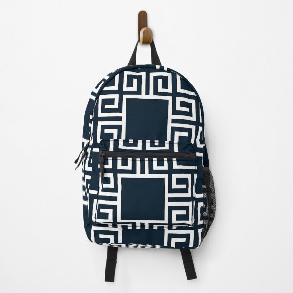 Item preview, Navy Blue Greek Key Pattern designed and sold by Tamas Das.