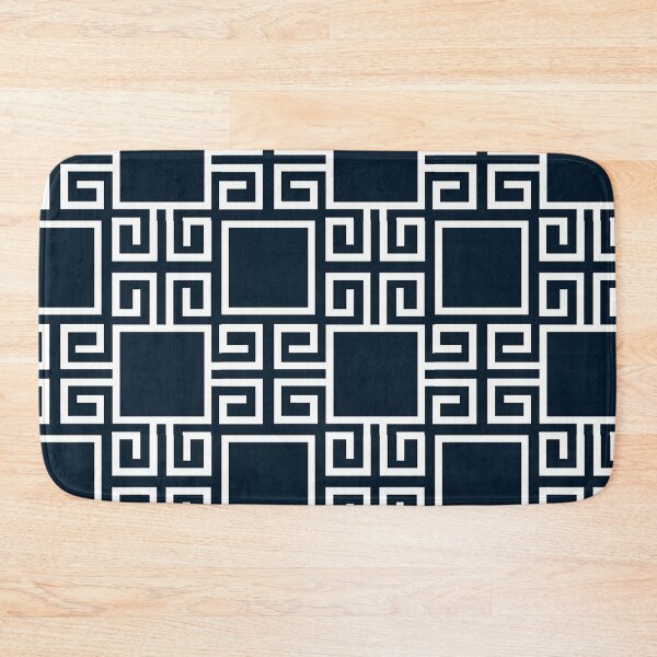 Item preview, Navy Blue Greek Key Pattern designed and sold by Tamas Das.