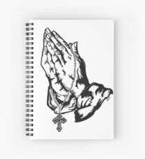 Praying Hands with Rosary Spiral Notebook