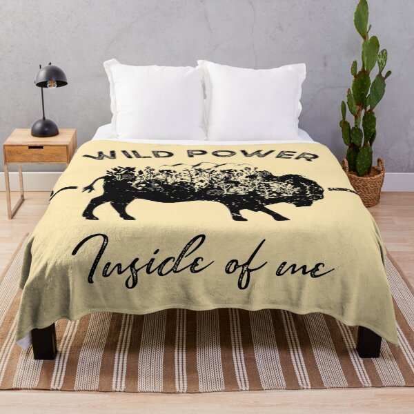 Item preview, Floral Bison, Wild Power Inside Of Me - Distressed Bison Animal Lover designed and sold by Myth-Creatures.