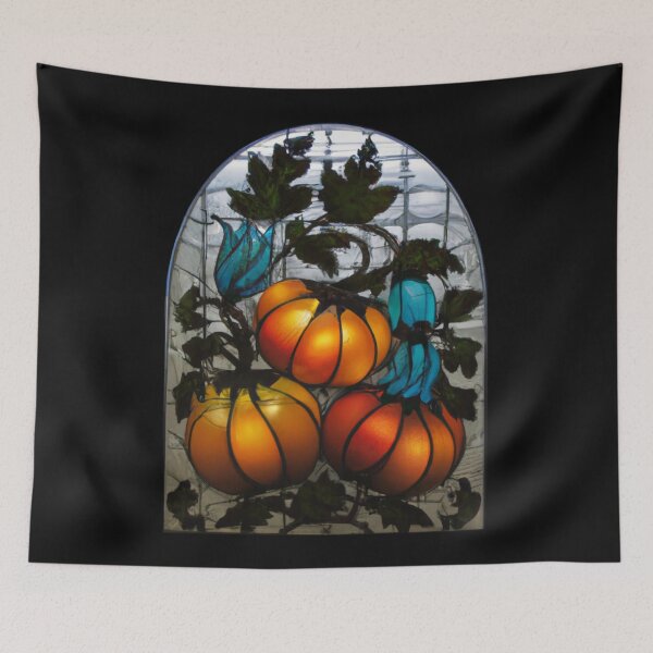 Item preview, Art of A.I. Pumpkin stained glass 2 designed and sold by jaharek.