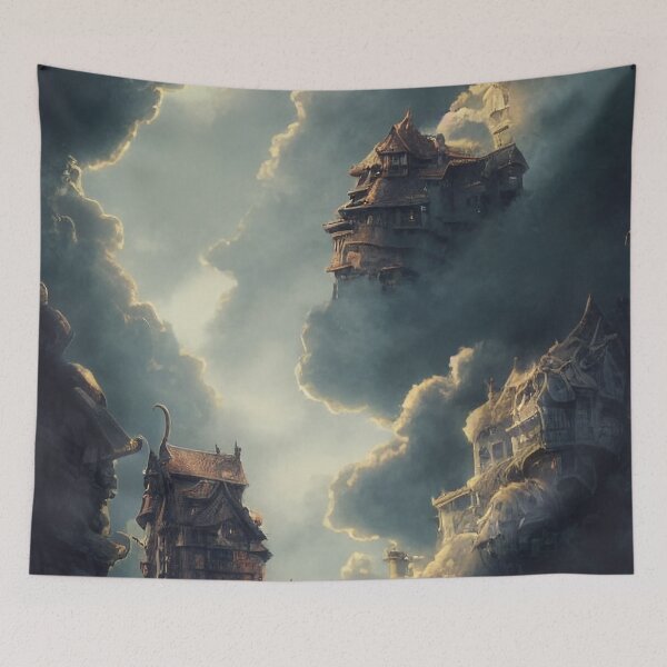 Item preview, Floating city in the clouds designed and sold by chatzous.