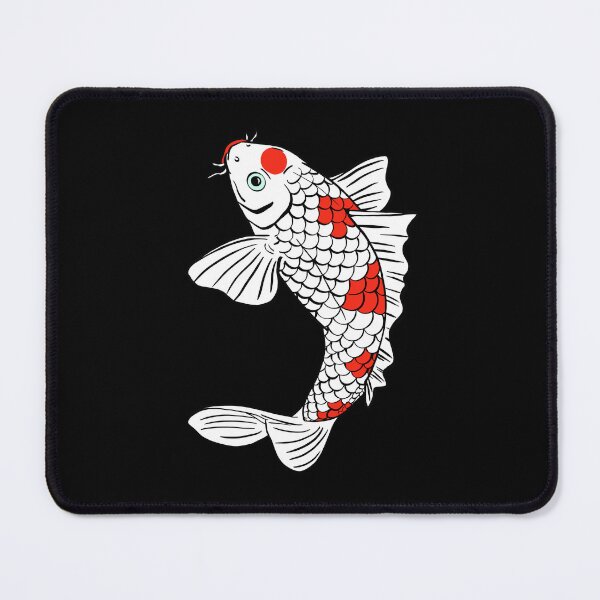 Item preview, Jumping Koi Carp Fish with Red White Scales and Green Eyed designed and sold by Koiartsandus.