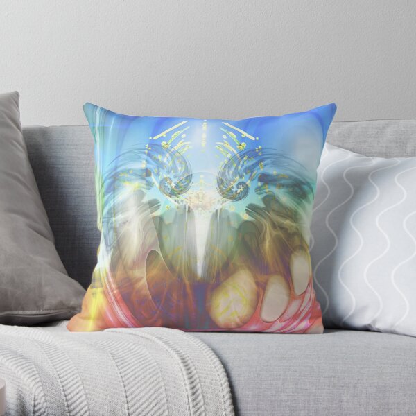 The white one, a healing angel Throw Pillow