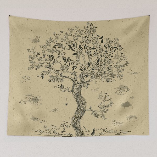 Item preview, Wise mystical tree, Wise Tree, Vintage Tree illustration, Mystical, Retro Tree designed and sold by Rajan Supal.