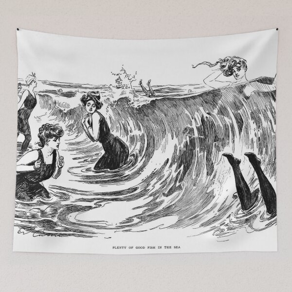 Item preview, Gibson Girl - Fish in the Sea by Charles Dana Gibson designed and sold by RickE.