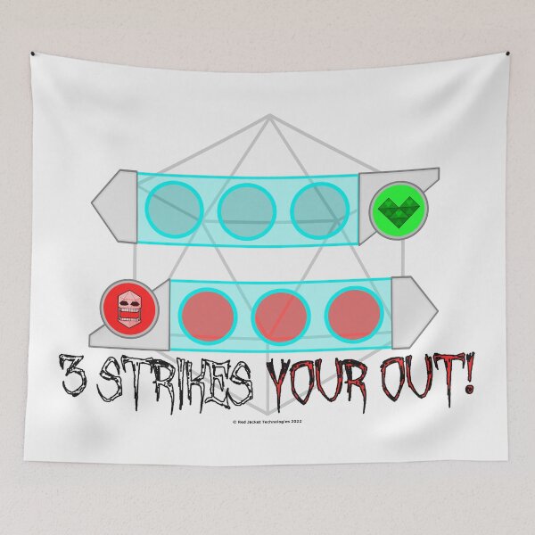 Item preview, 3 Strikes Your Out (Death Saving Throw) designed and sold by Red Jacket Technologies.