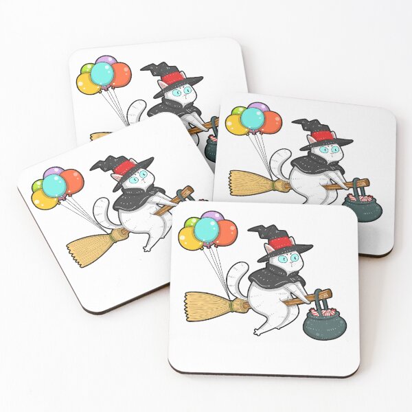 Item preview, Spooky witch halloween cat designed and sold by tactooncat.