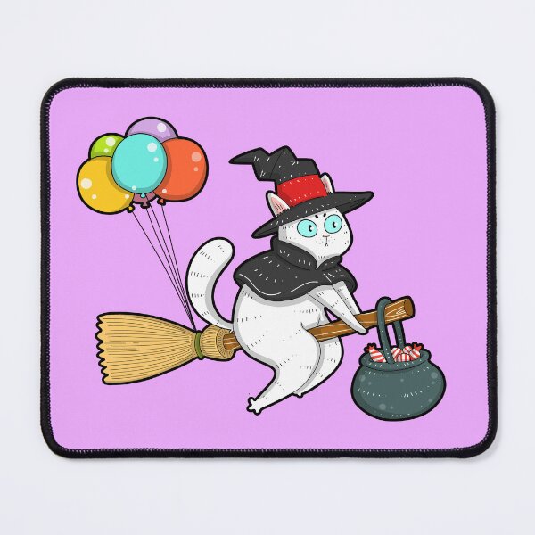 Item preview, Spooky witch halloween cat designed and sold by tactooncat.