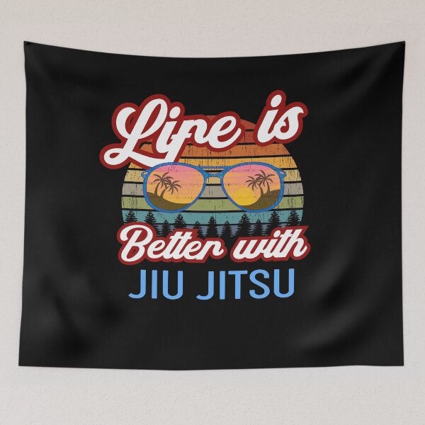 Item preview, Vintage Sunset. Life is Better With Jiu Jitsu! Funny Retro Sunset Jiu Jitsu Design for a Jiu Jitsu / Jujitsu Lover designed and sold by TheKarateStore.