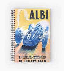 1949 Albi Grand Prix Automobile Race Poster Spiral Notebook