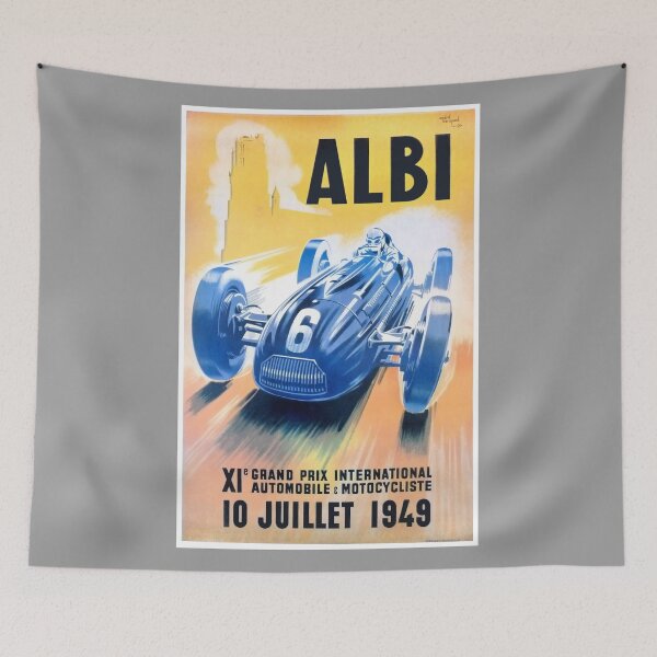 Item preview, 1949 Albi Grand Prix Automobile Race Poster designed and sold by retrographics.