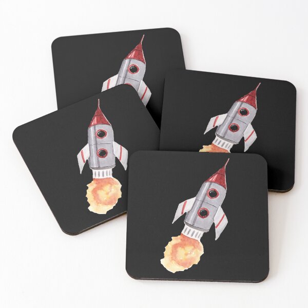 Item preview, Rocketship - Watercolour Illustration designed and sold by Pattokarts.