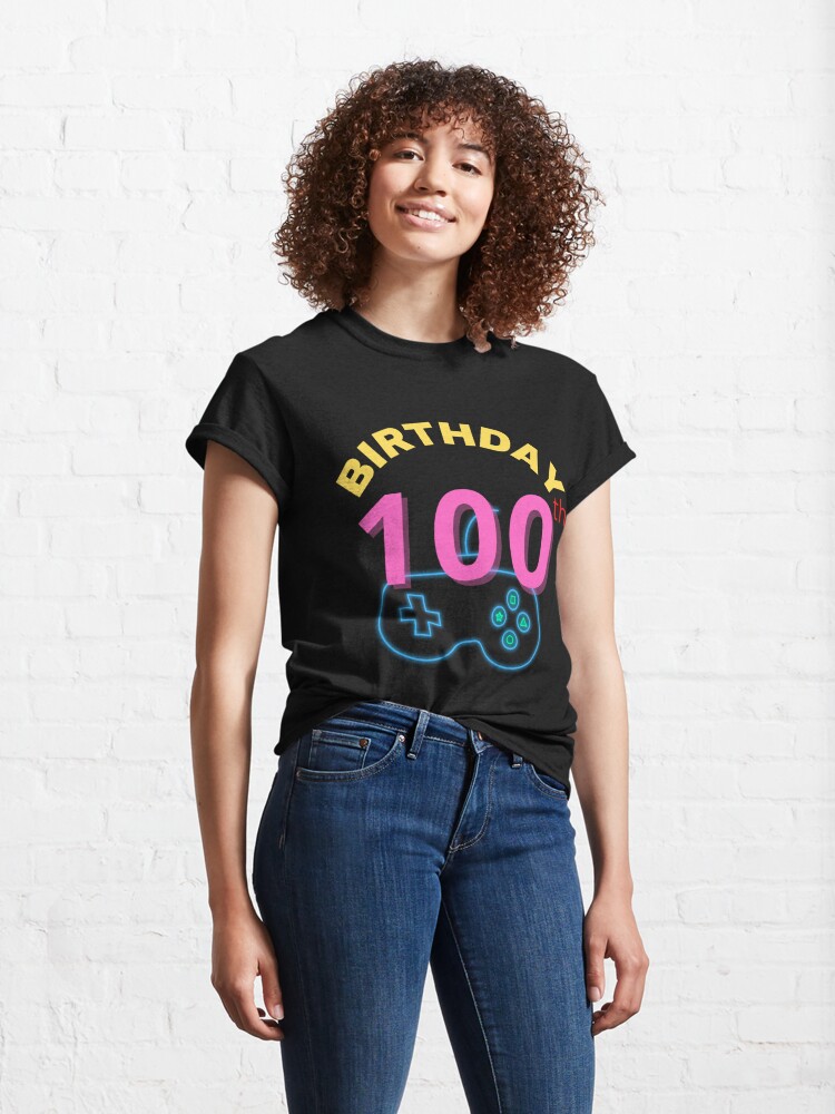 Discover 100th Year Old Birthday Gamer for Boys T-Shirt