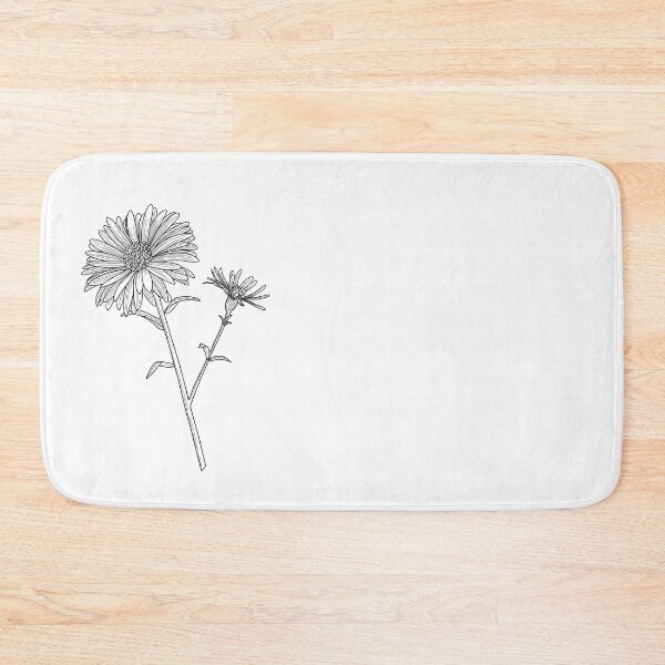Item preview, Aster Flower Fine Line Drawing designed and sold by BluebellPainter.