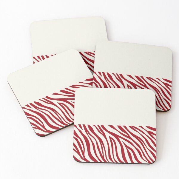 Item preview, Antique White Vertical Split and Red Zebra Print  designed and sold by HiddenPuppets.