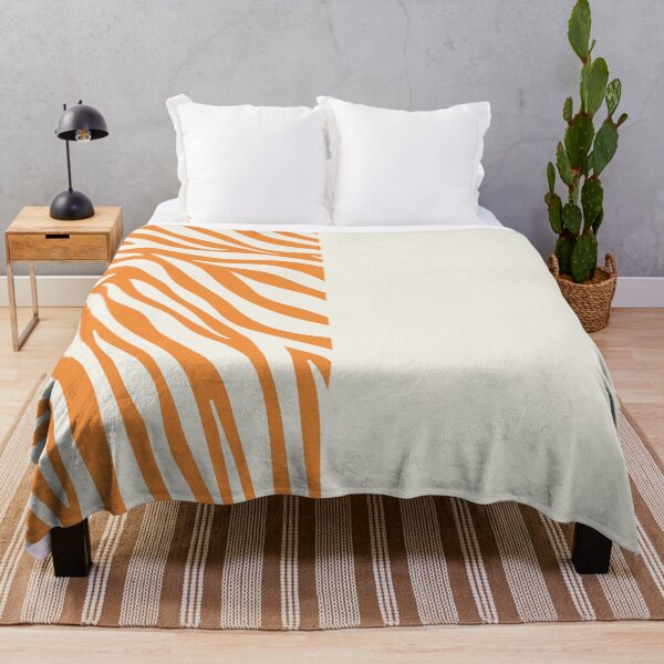 Item preview, Antique White Vertical Split and Orange Zebra Print designed and sold by HiddenPuppets.