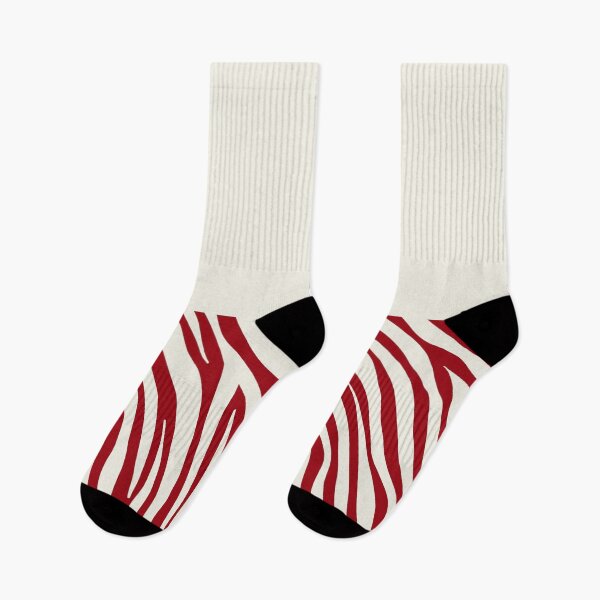 Item preview, Antique White Vertical Split and Red Zebra Print  designed and sold by HiddenPuppets.